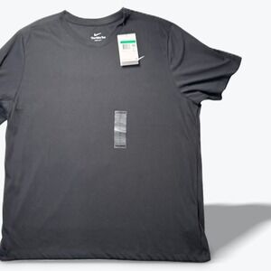 Nike Dri-FIT TShirt Performance Training Tee Black Short Sleeve Shirt Men XL NWT